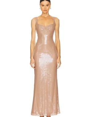 Loba Disa Maxi Dress in Nude